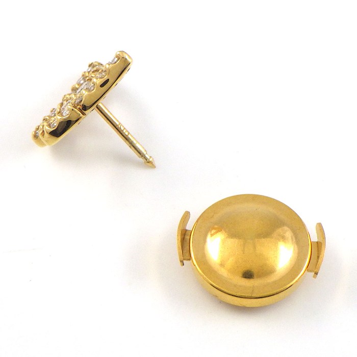 【ダイヤモンド】 ピンブローチ バタフライ モチーフ ラウンドブリリアントカット ダイヤモンド 計0.29ct K18YG 【中古】