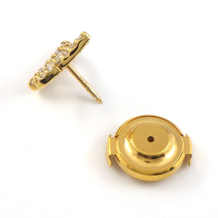 【ダイヤモンド】 ピンブローチ バタフライ モチーフ ラウンドブリリアントカット ダイヤモンド 計0.29ct K18YG 【中古】