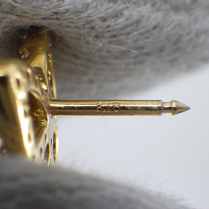 【ダイヤモンド】 ピンブローチ バタフライ モチーフ ラウンドブリリアントカット ダイヤモンド 計0.29ct K18YG 【中古】