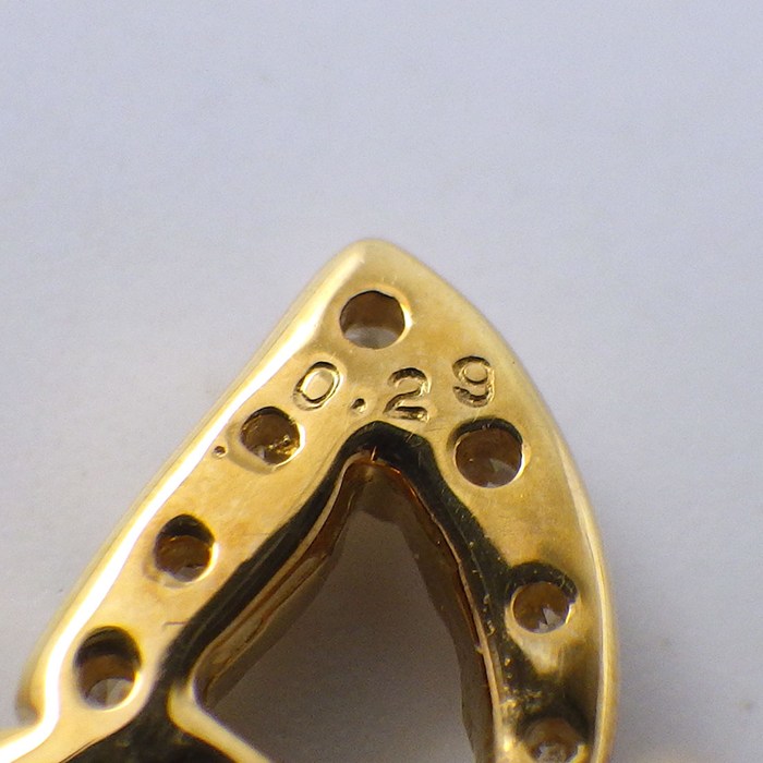 【ダイヤモンド】 ピンブローチ バタフライ モチーフ ラウンドブリリアントカット ダイヤモンド 計0.29ct K18YG 【中古】