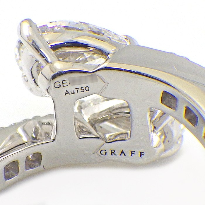 グラフ Graff GRAFF ピアス デュエット RGE1564 フープ ペアシェイプ/ラウンド ダイヤモンド 計1.1ct K18WG 【箱・保付き】 【中古】