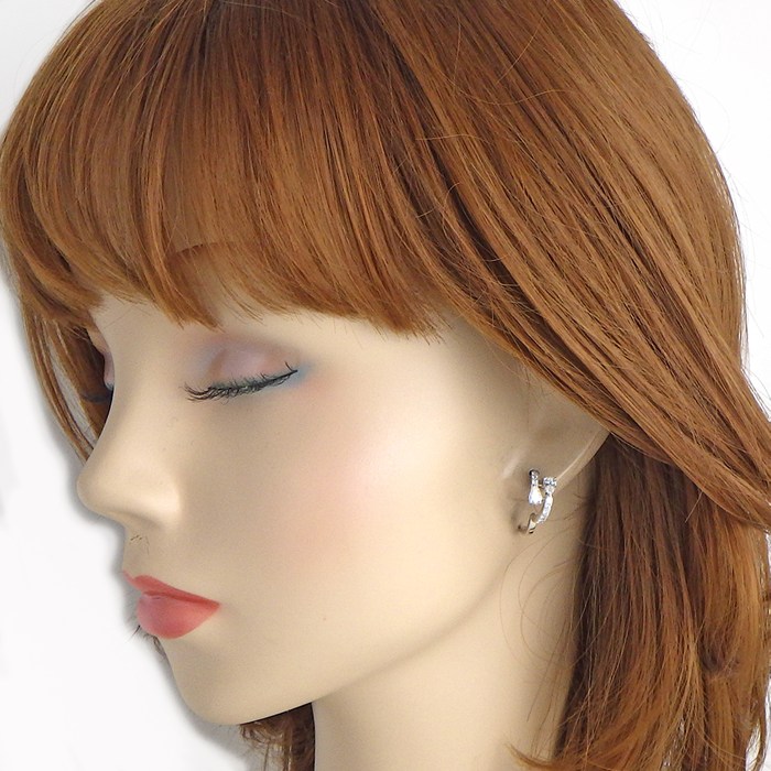 グラフ Graff GRAFF ピアス デュエット RGE1564 フープ ペアシェイプ/ラウンド ダイヤモンド 計1.1ct K18WG 【箱・保付き】 【中古】