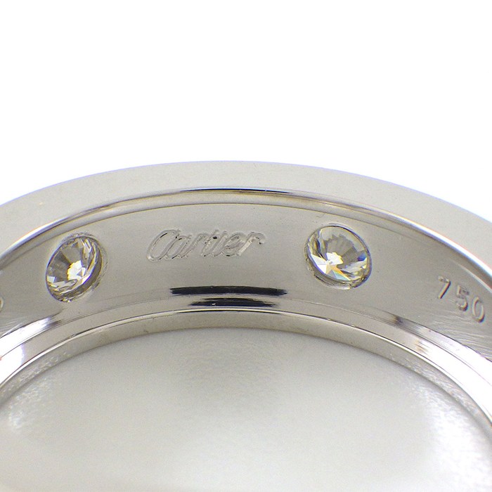 カルティエ Cartier ピアス ラブ フープ 6ポイント ダイヤモンド K18WG 【中古】