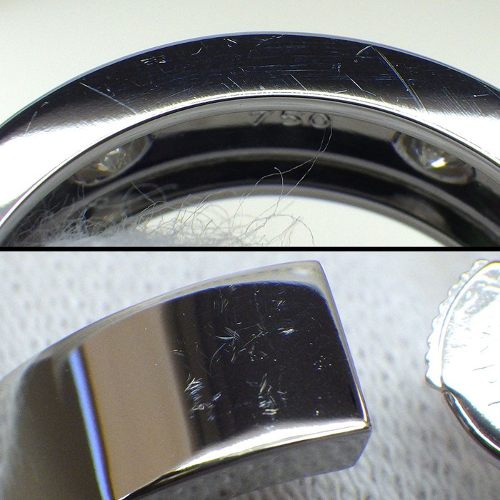 カルティエ Cartier ピアス ラブ フープ 6ポイント ダイヤモンド K18WG 【中古】