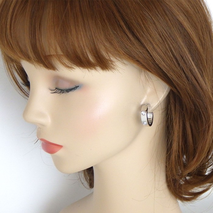 カルティエ Cartier ピアス ラブ フープ 6ポイント ダイヤモンド K18WG 【中古】