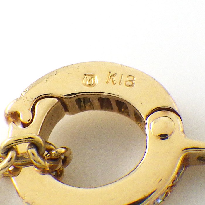 ミキモト MIKIMOTO ネックレス ステーション 6ポイント パール 9.0mm珠 ダイヤモンド K18YG 【中古】