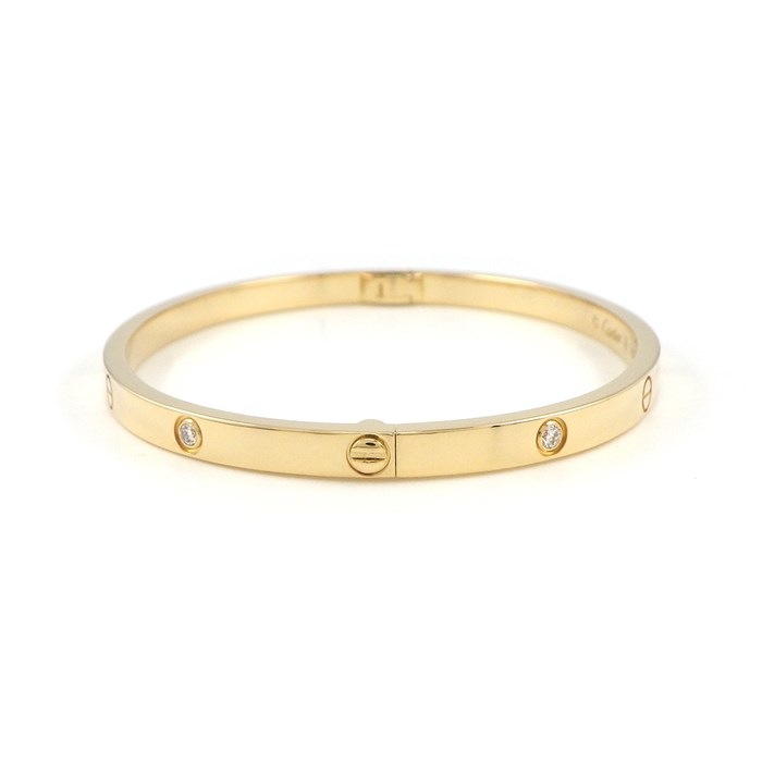 カルティエ Cartier ブレスレット ラブ SM B6047216 6ポイント ダイヤモンド 0.15ct K18YG / #16 【箱・保付き】 【中古】