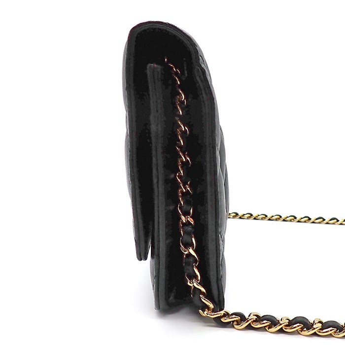 シャネル CHANEL ショルダーバッグ クラシック チェーンウォレット 2013年 AP0250 ブラック ラムスキン ゴールド金具 【中古】