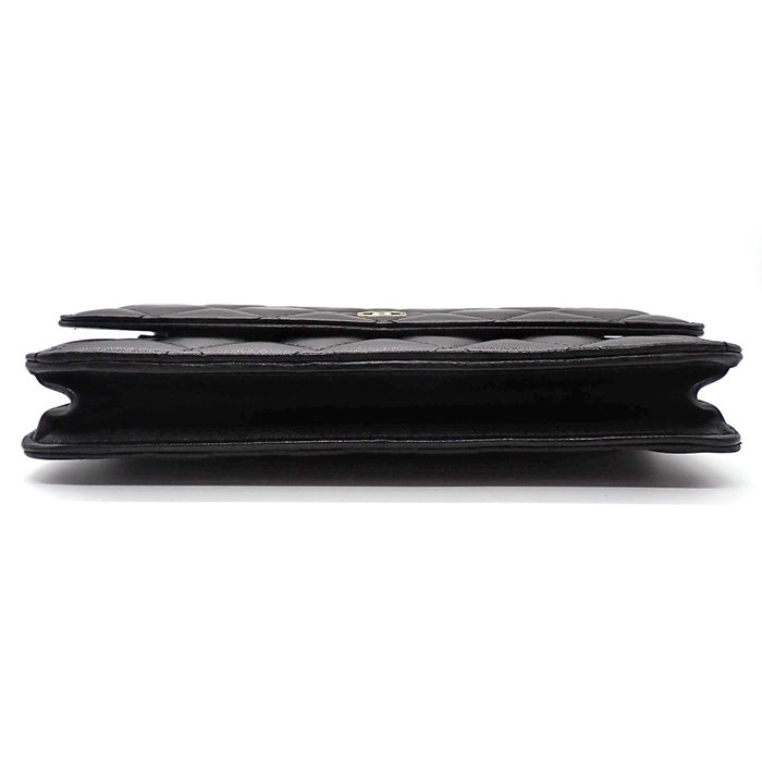 シャネル CHANEL ショルダーバッグ クラシック チェーンウォレット 2013年 AP0250 ブラック ラムスキン ゴールド金具 【中古】