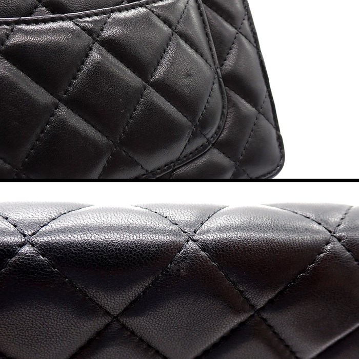 シャネル CHANEL ショルダーバッグ クラシック チェーンウォレット 2013年 AP0250 ブラック ラムスキン ゴールド金具 【中古】