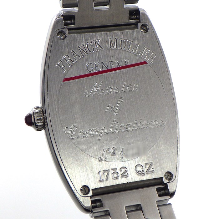フランクミュラー FRANCK MULLER 腕時計 トノウ カーベックス 1752QZ 夜光インデックス 夜光針 ギョーシェ レッド文字盤 SS クオーツアナログ 【箱・保付き】 【中古】