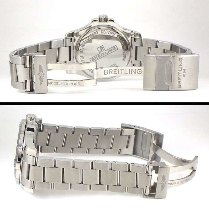 ブライトリング Breitling 腕時計 コルト A74388 シルバー文字盤 デイト 夜光針・インデックス SS クオーツアナログ 【中古】