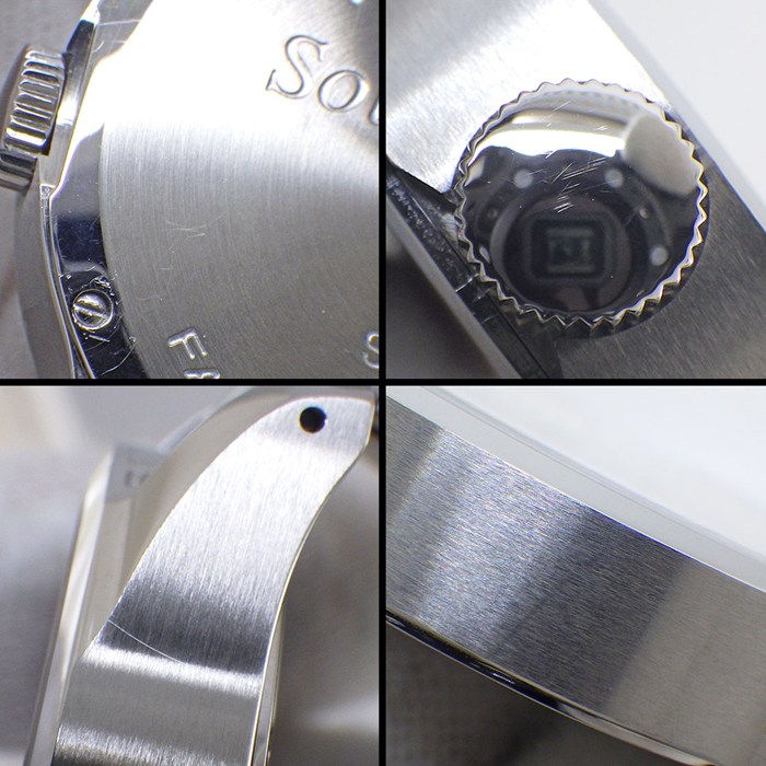 ブルガリ BVLGARI 腕時計 ソロテンポ ST37S 夜光インデックス 夜光針 メッシュ ブラック文字盤 SS クオーツアナログ 【中古】