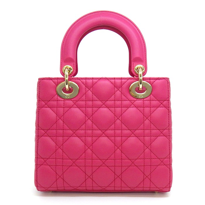 ディオール Dior ハンドバッグ レディディオール My ABCDior スモール M0538ONGE ピンク カナージュラムスキン ゴートスキン 【中古】