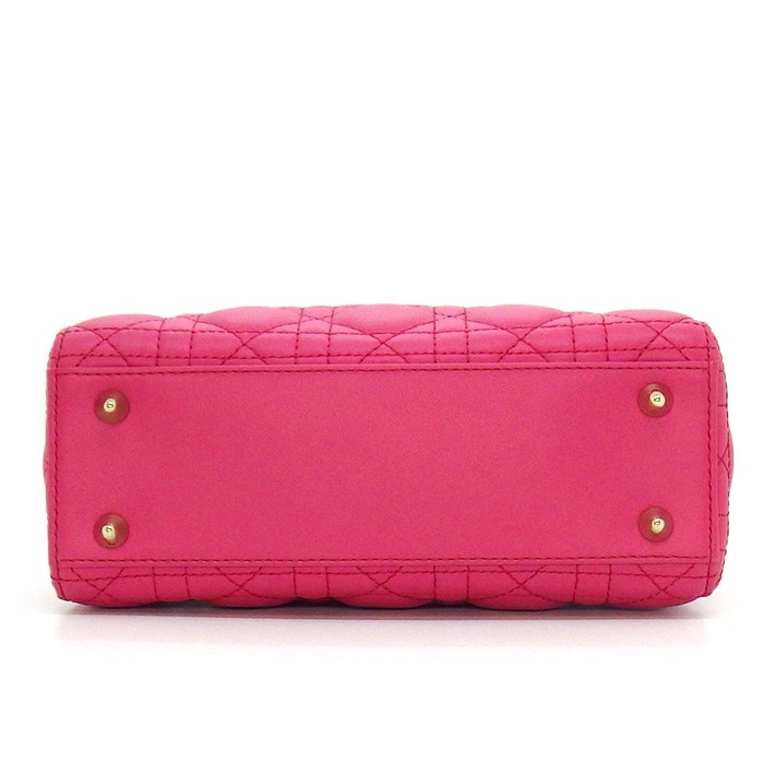 ディオール Dior ハンドバッグ レディディオール My ABCDior スモール M0538ONGE ピンク カナージュラムスキン ゴートスキン 【中古】