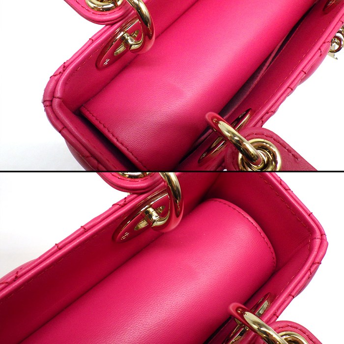 ディオール Dior ハンドバッグ レディディオール My ABCDior スモール M0538ONGE ピンク カナージュラムスキン ゴートスキン 【中古】