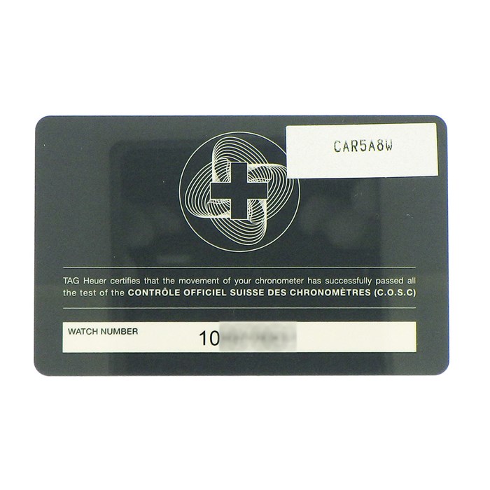 タグ・ホイヤー TAG Heuer 腕時計 カレラ キャリバー ホイヤー02 トゥールビヨン CAR5A8W.FT6071 スケルトン文字盤 パンチングベルト クロノグラフ タキメーター スモールセコンド 裏スケ カーボン ブラック ラバー 黒 自動巻き 【箱・保付き】 【中古】