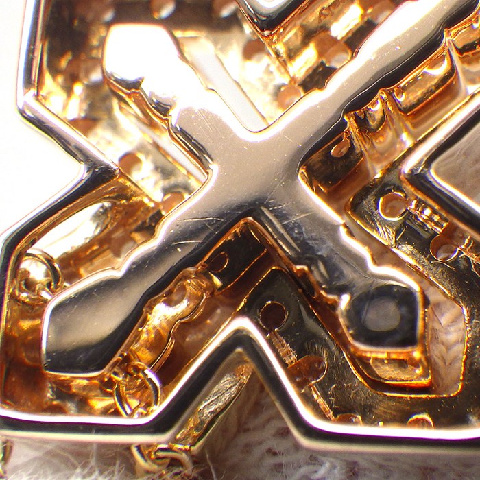 ダミアーニ DAMIANI ネックレス ベルエポック クラウン 20089079 クロス フル パヴェ ダイヤモンド 計0.28ct K18PG 【中古】