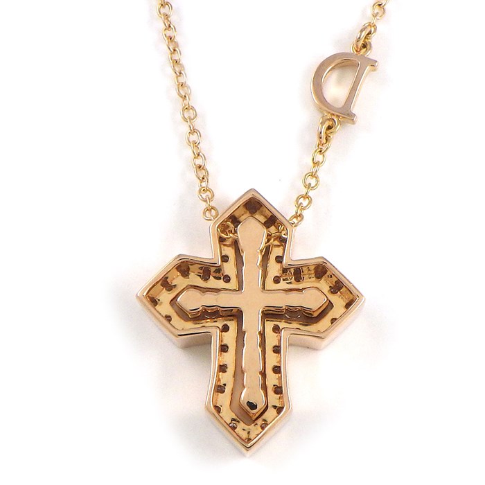 ダミアーニ DAMIANI ネックレス ベルエポック クラウン 20089079 クロス フル パヴェ ダイヤモンド 計0.28ct K18PG 【中古】