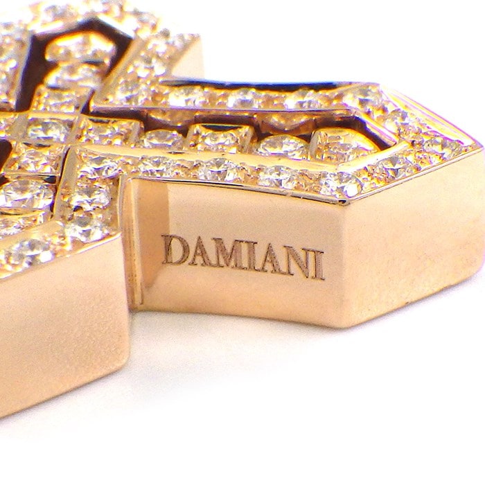 ダミアーニ DAMIANI ネックレス ベルエポック クラウン 20089079 クロス フル パヴェ ダイヤモンド 計0.28ct K18PG 【中古】