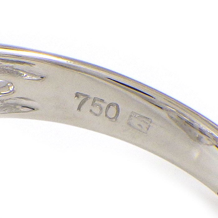 【ダイヤモンド】 リング ローズ 薔薇モチーフ フル パヴェ ダイヤモンド 0.32ct K18WG 12号 【中古】