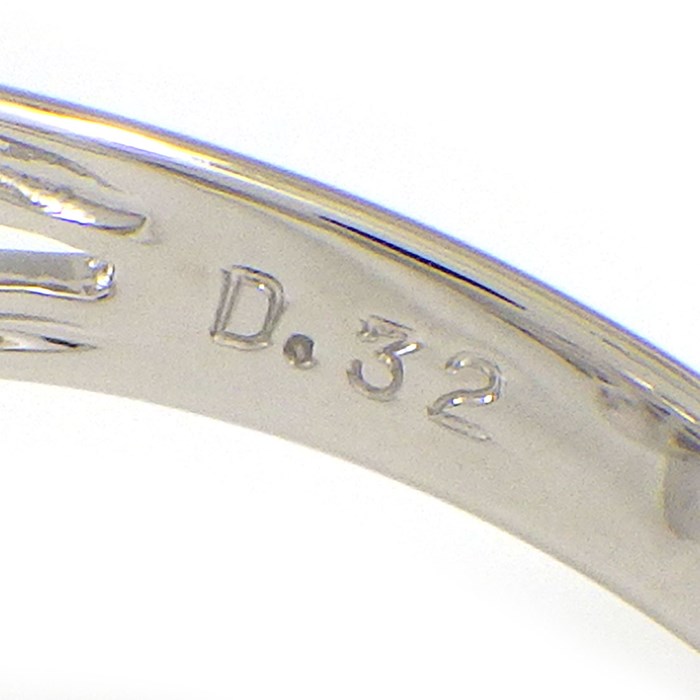 【ダイヤモンド】 リング ローズ 薔薇モチーフ フル パヴェ ダイヤモンド 0.32ct K18WG 12号 【中古】
