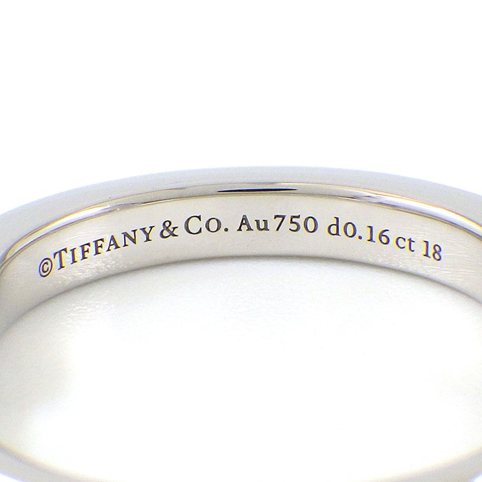 ティファニー Tiffany & Co. リング ロック 72345797 ハーフサークル ダイヤモンド 0.16ct K18WG 19号 【中古】