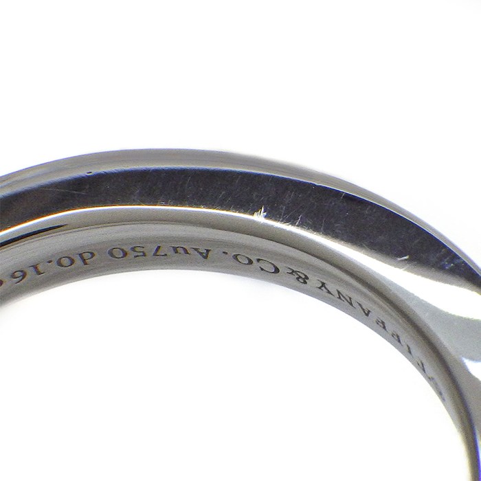 ティファニー Tiffany & Co. リング ロック 72345797 ハーフサークル ダイヤモンド 0.16ct K18WG 19号 【中古】