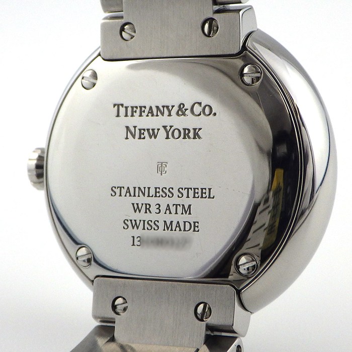 ティファニー Tiffany & Co. 腕時計 アトラス 2ハンド 62867469 ダイヤベゼル/リュウズ/インデックス シルバー文字盤 SS クオーツアナログ 【中古】