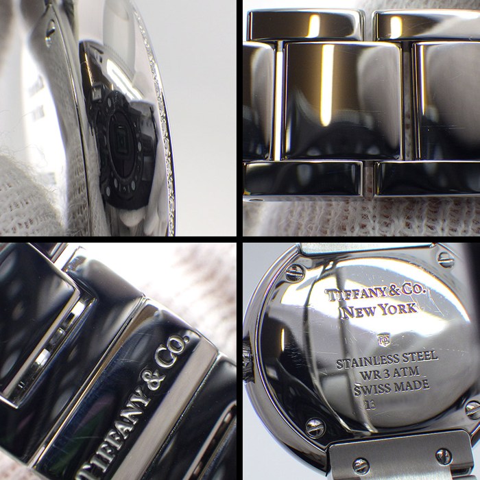 ティファニー Tiffany & Co. 腕時計 アトラス 2ハンド 62867469 ダイヤベゼル/リュウズ/インデックス シルバー文字盤 SS クオーツアナログ 【中古】