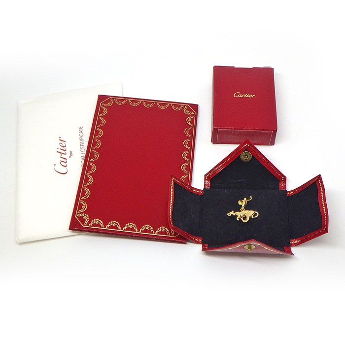 カルティエ Cartier チャーム ペンダントトップ パンテール パンサー モチーフ K18YG 【箱・保付き】 【中古】