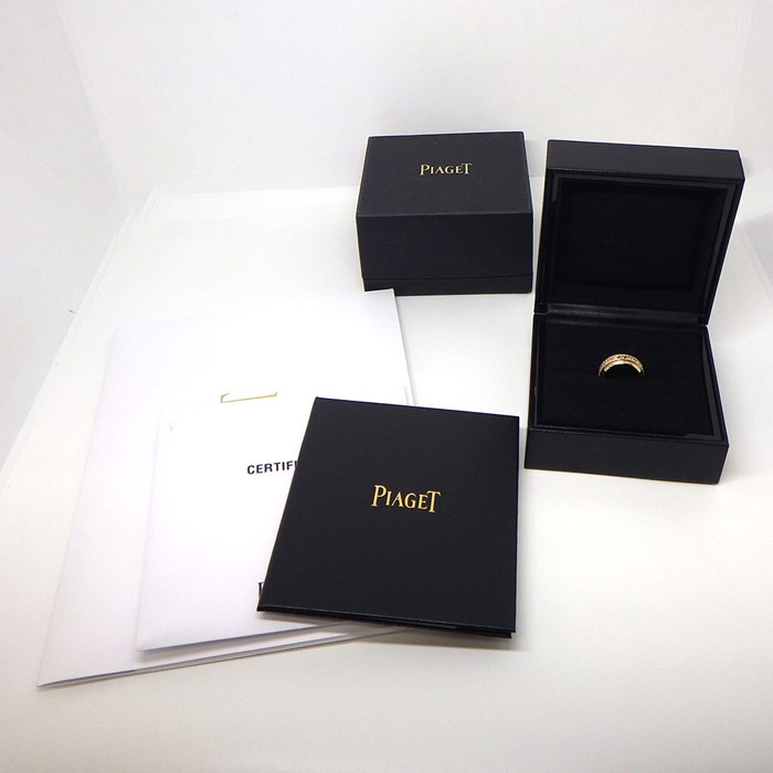 ピアジェ PIAGET リング ポセション PGG34P1D50 2ロウ スライド式 フルサークル パヴェ ダイヤモンド K18PG 9.5号 /#50 【箱・保付き】 【中古】