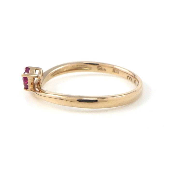 スタージュエリー STAR JEWELRY リング ミステリアス ハート ルビー 0.13ct K18PG 12号 【中古】