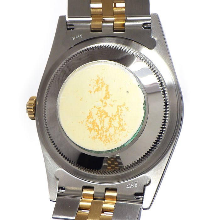 ロレックス Rolex 腕時計 デイトジャスト 16233G T番 10ポイント ダイヤインデックス デイト ブラック 文字盤 K18YG SS 自動巻き 【中古】