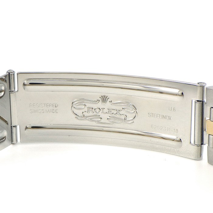 ロレックス Rolex 腕時計 デイトジャスト 16233G T番 10ポイント ダイヤインデックス デイト ブラック 文字盤 K18YG SS 自動巻き 【中古】