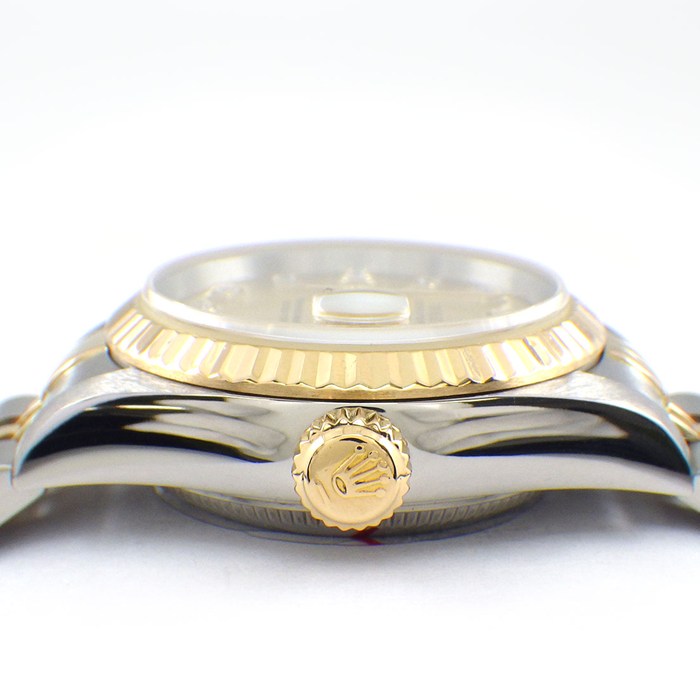 ロレックス Rolex 腕時計 デイトジャスト 79173G P番 2000年製 10ポイント ダイヤインデックス シャンパンカラー文字盤 フルーテッドベゼル ジュビリーブレス K18YG SS 自動巻き 【中古】