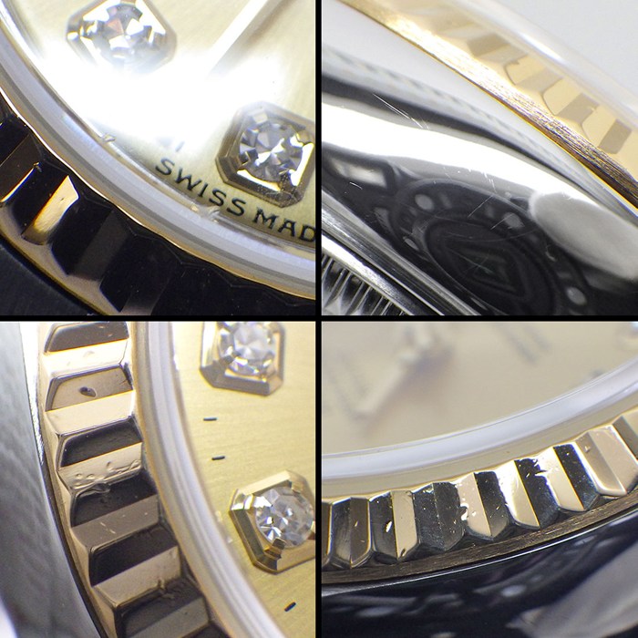ロレックス Rolex 腕時計 デイトジャスト 79173G P番 2000年製 10ポイント ダイヤインデックス シャンパンカラー文字盤 フルーテッドベゼル ジュビリーブレス K18YG SS 自動巻き 【中古】