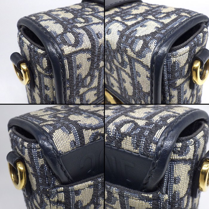ディオール Dior ショルダーバッグ 30 モンテーニュ ボックス M9204UTZQ_M928 エクリュホワイト ディオールオブリークジャガード ブルー カーフスキン 【中古】