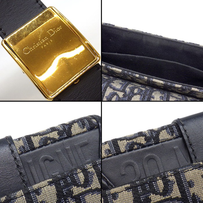 ディオール Dior ショルダーバッグ 30 モンテーニュ ボックス M9204UTZQ_M928 エクリュホワイト ディオールオブリークジャガード ブルー カーフスキン 【中古】