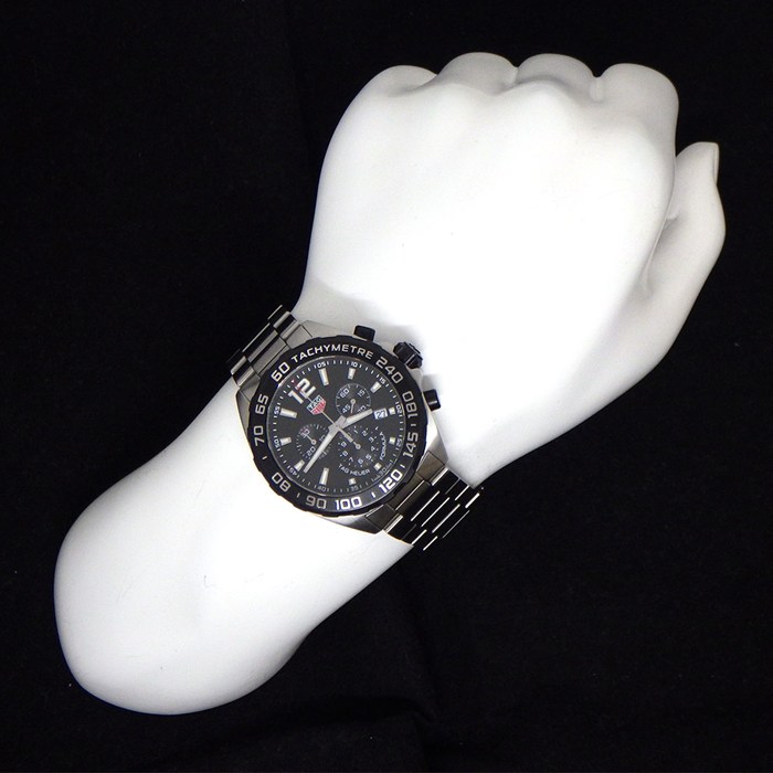 タグ・ホイヤー TAG Heuer 腕時計 フォーミュラ1 CAZ1010.BA0842 ブラック文字盤 デイト クロノグラフ タキメーター スモールセコンド 夜光針 SS クオーツアナログ 【箱・保付き】 【中古】
