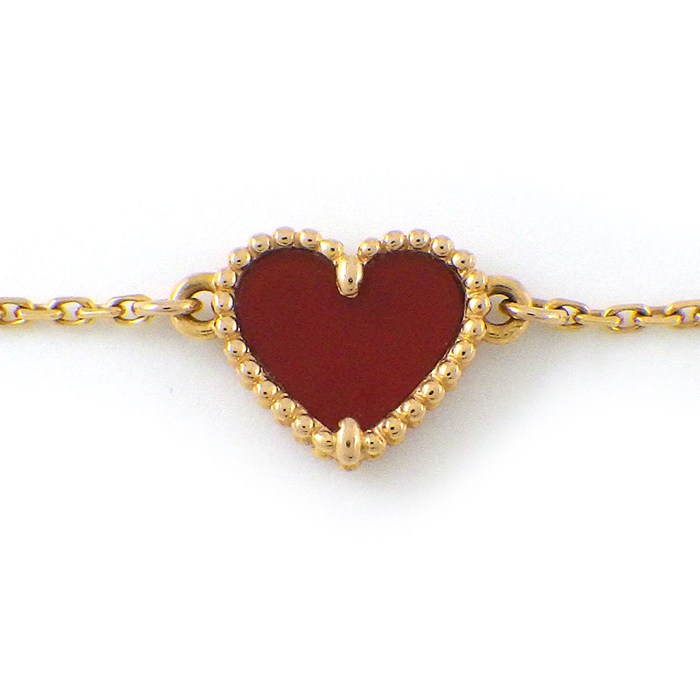 ヴァンクリーフ＆アーペル Van Cleef & Arpels ブレスレット スウィートアルハンブラ ハート VCARN59L00 カーネリアン K18PG 【中古】