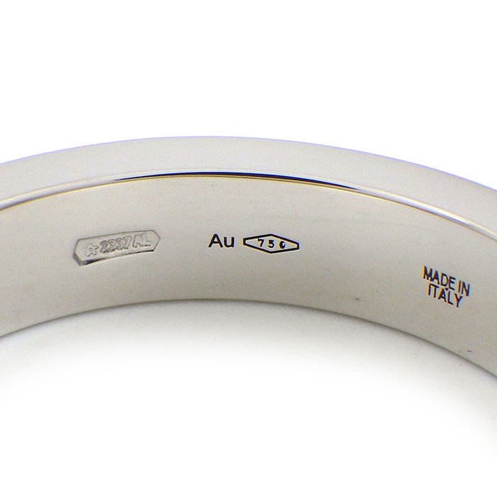 ブルガリ BVLGARI リング B-zero1 ビーゼロワン エッセンシャル バンド 339992 Wロゴ ダブルロゴ 1ポイント ダイヤモンド K18WG 18号 【中古】