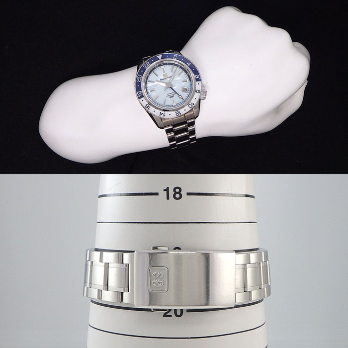 グランドセイコー Grand Seiko 腕時計 スポーツコレクション キャリバー9S 25周年記念限定モデル SBGJ275/9S86-00W0 2000本限定 デイト 裏スケ GMT 回転ベゼル 雲海 スカイブルー文字盤 SS 自動巻き 【中古】