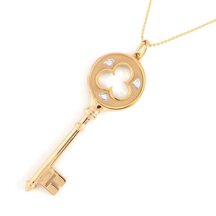 ティファニー Tiffany & Co.】ネックレス クローバー キー 鍵 3 