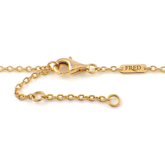 フレッド FRED ネックレス シャンス アンフィニ ミディアム 7B0253 ルビー 計0.12ct ダイヤモンド 計0.09ct K18PG 【中古】