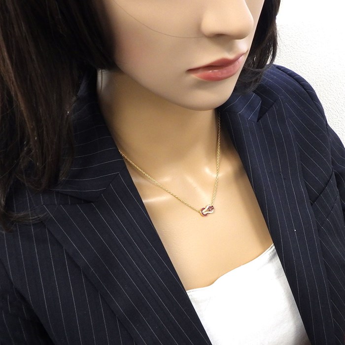 フレッド FRED ネックレス シャンス アンフィニ ミディアム 7B0253 ルビー 計0.12ct ダイヤモンド 計0.09ct K18PG 【中古】