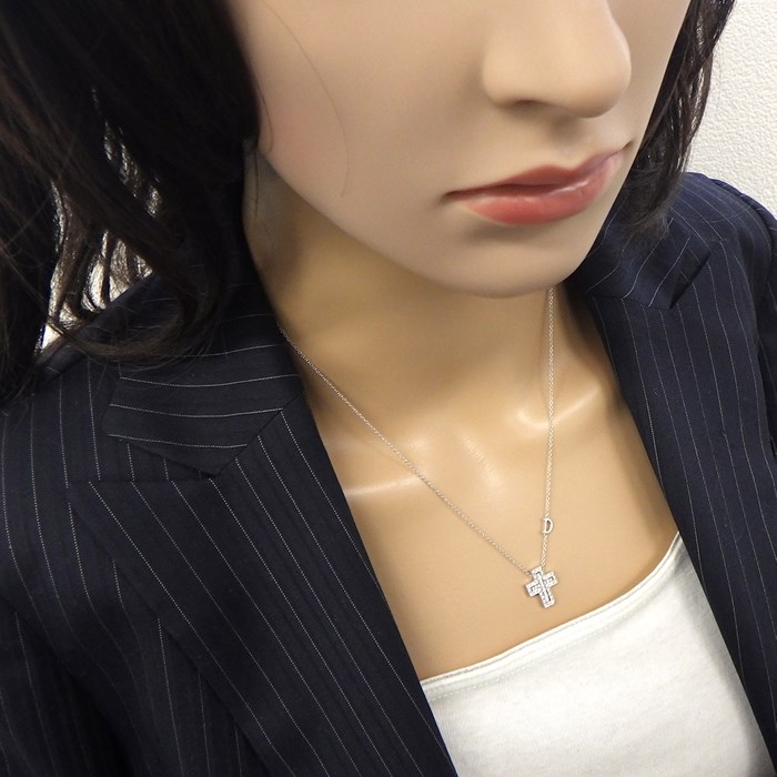  ダミアーニ DAMIANI ネックレス ベル エポック XXS クロス ダイヤモンド K18WG 【箱・保付き】 【中古】