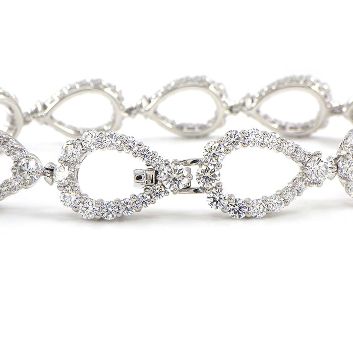 ハリーウィンストン HARRY WINSTON ブレスレット ループ BRDPRDOLLP ドロップ ティア モチーフ フル 154ポイント ダイヤモンド 7.87ct PT950 【中古】