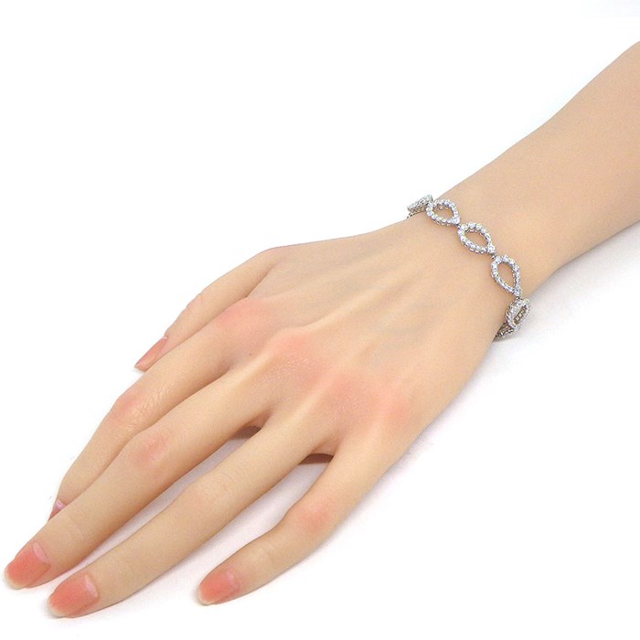 ハリーウィンストン HARRY WINSTON ブレスレット ループ BRDPRDOLLP ドロップ ティア モチーフ フル 154ポイント ダイヤモンド 7.87ct PT950 【中古】