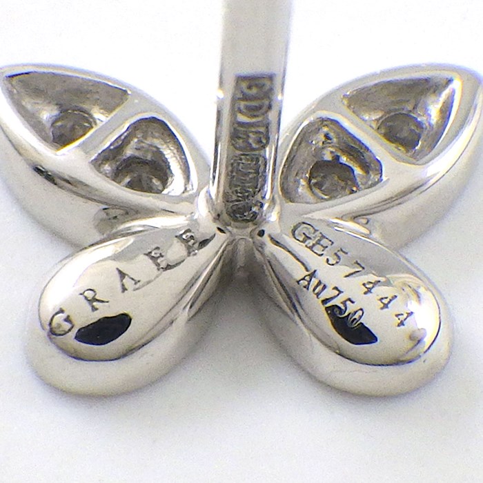 グラフ Graff GRAFF ピアス パヴェ バタフライ プティ スモール RGE1563 ダイヤモンド K18WG 【箱・保付き】 【中古】